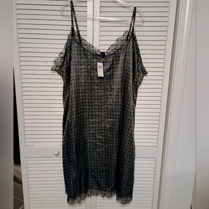 Plus size 5x Tartan Slip Dress